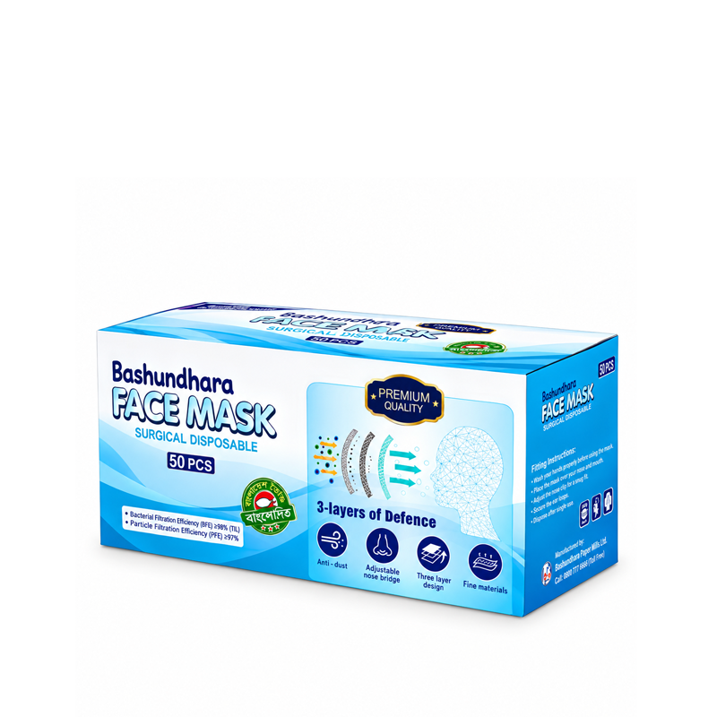 Bashundhara Face Mask Premium (50pcs)